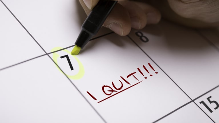 I quit on calendar