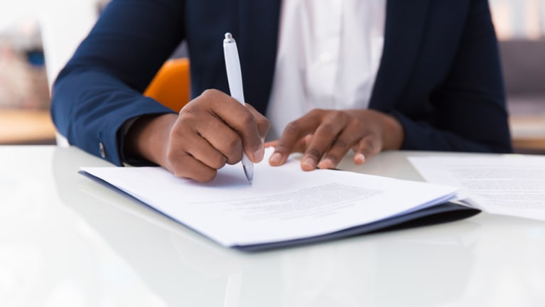 signing employment documents