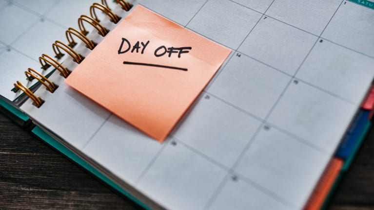 day off on calendar
