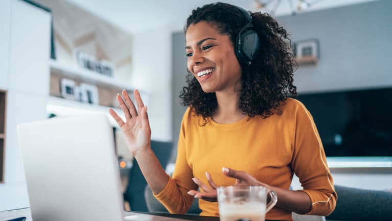 woman video conference