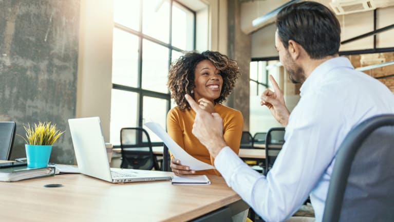 recruiter interviewing