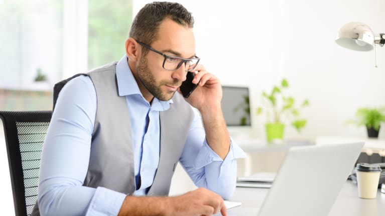 recruiter working