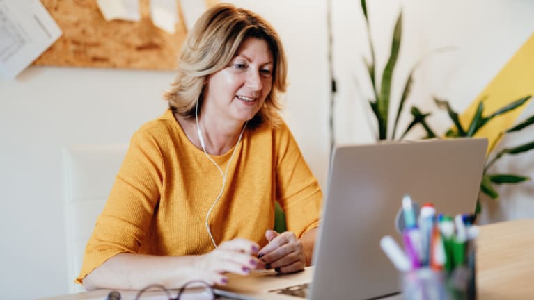 woman working