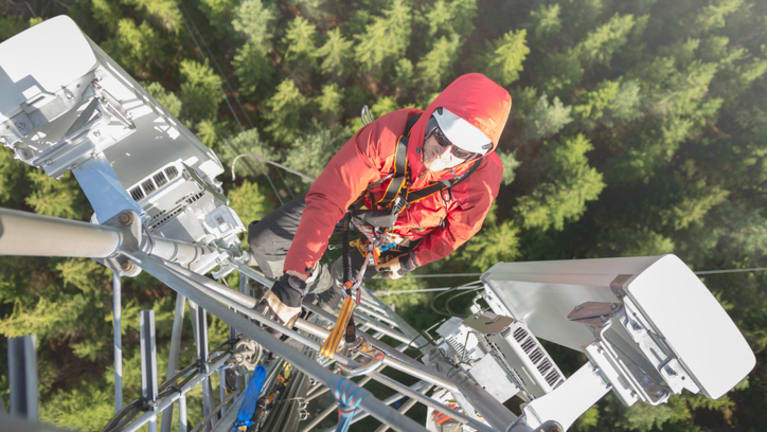cell tower worker