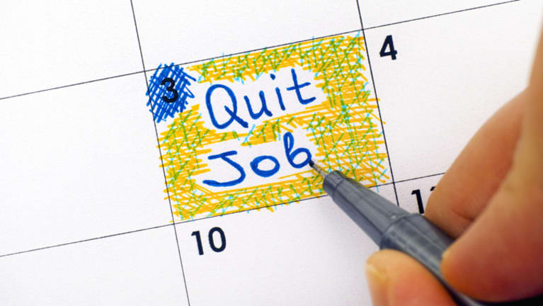 quit job on calendar