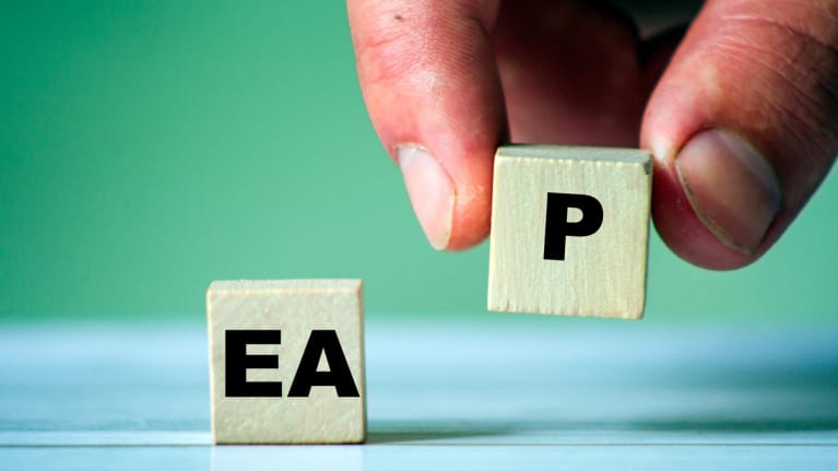 Blocks spelling out EAP