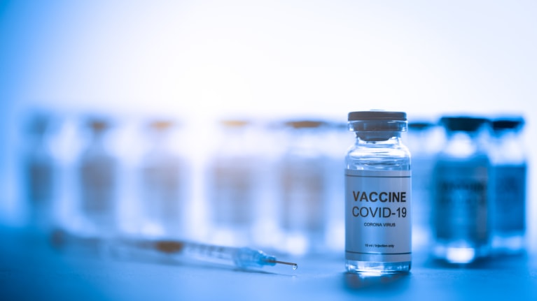 COVID-19 vaccine in a bottle