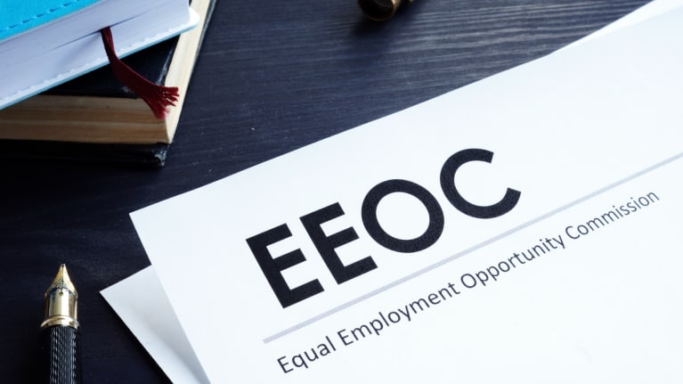 EEOC documents on desk