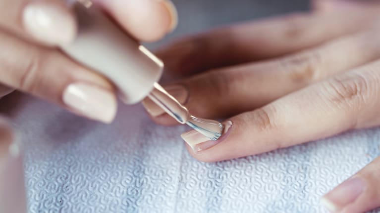 someone getting their nails polished