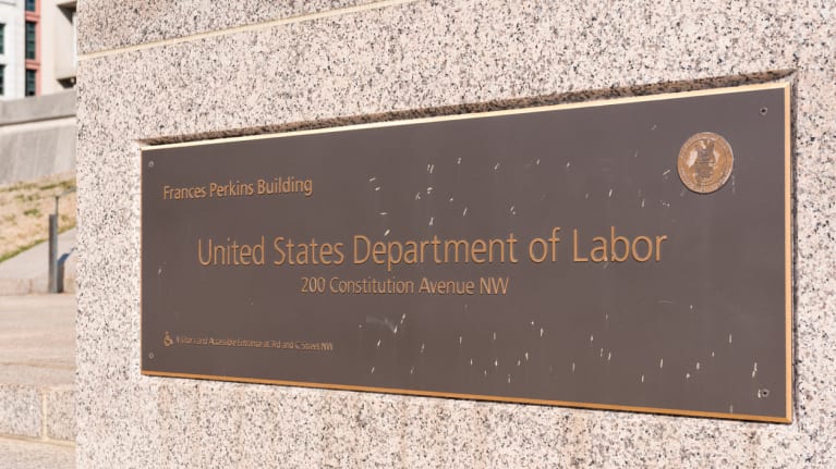 DOL headquarters sign