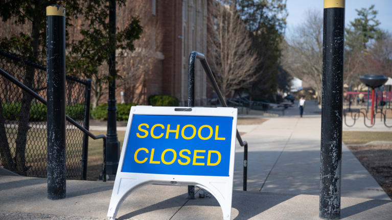 School Closed Sign