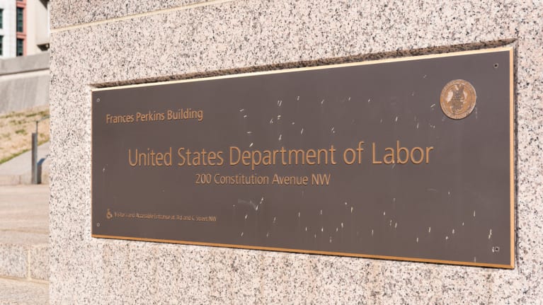 U.S. Department of Labor headquarters sign