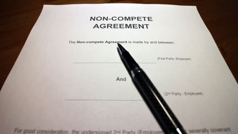 pen and paper says noncompete agreement