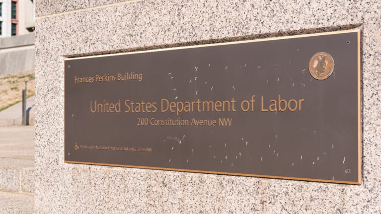Department of Labor headquarters sign
