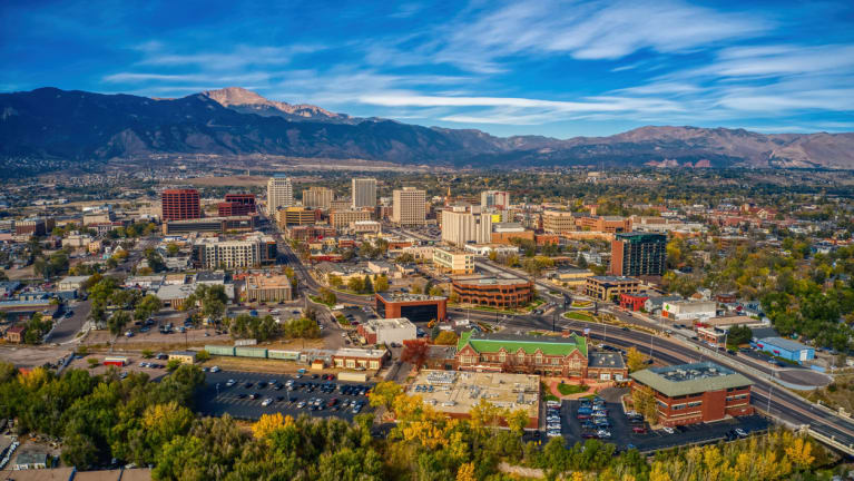 Aerial View of Colorado Springs