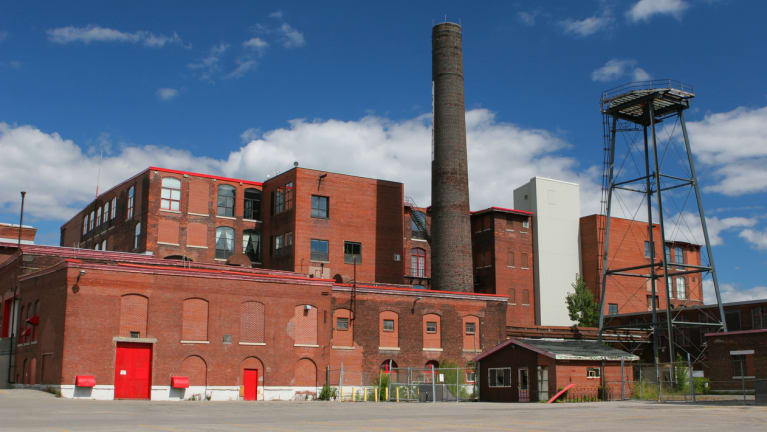 old empty brick factory