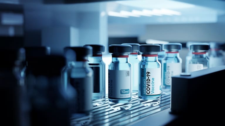 vials of a COVID-19 vaccine