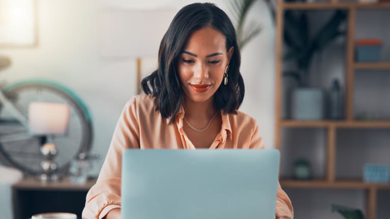 woman on computer