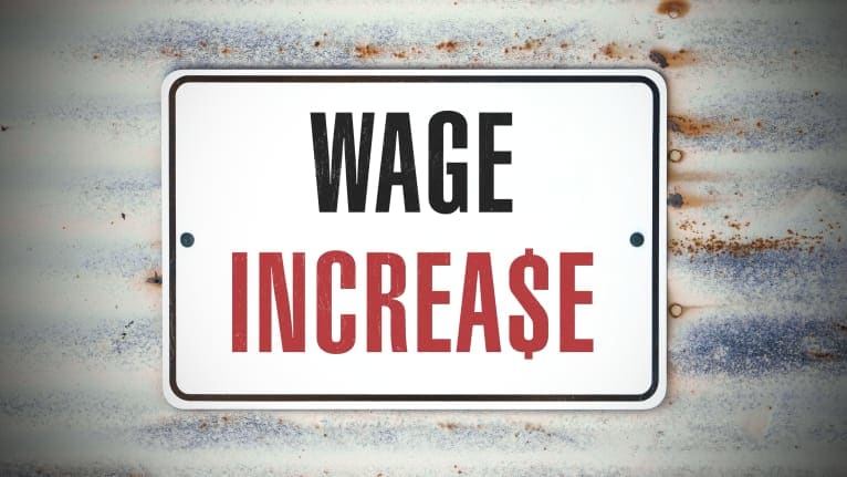 wage increase sign