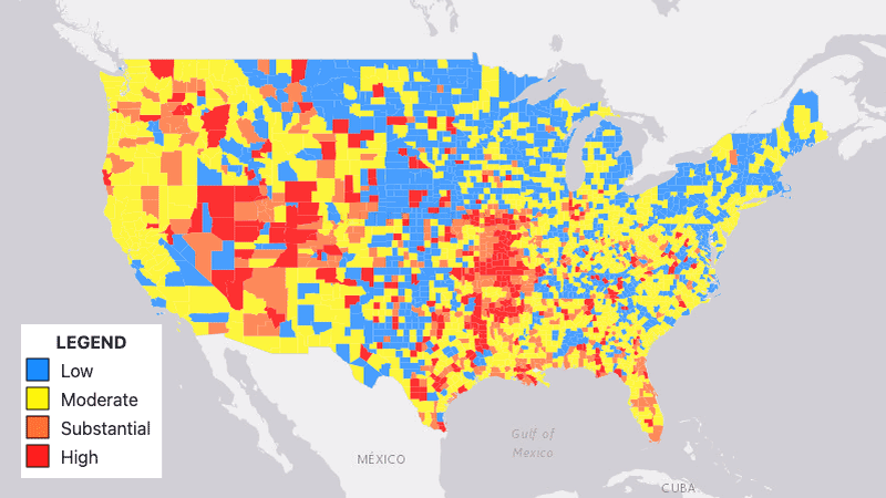 Cdc covid map