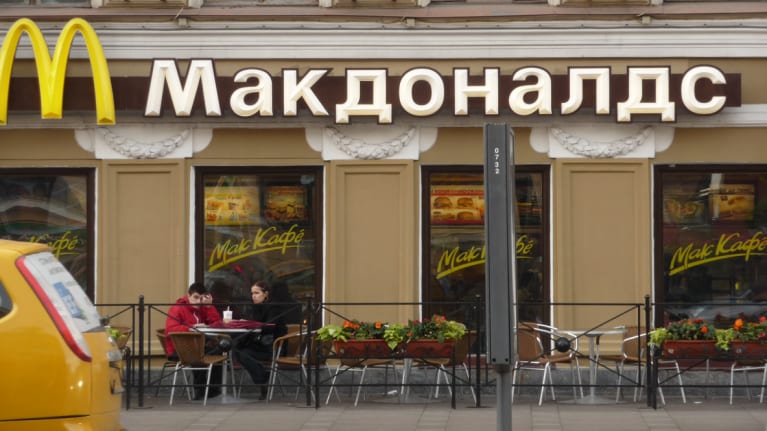 A McDonald&#39;s in Russia